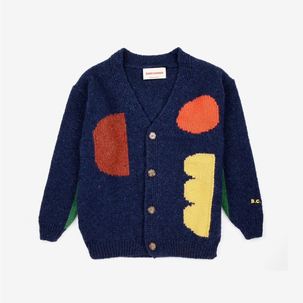 Geometric shapes cardigan